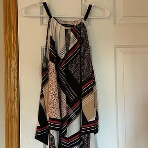 White House Black Market Multicolor Geometric Top